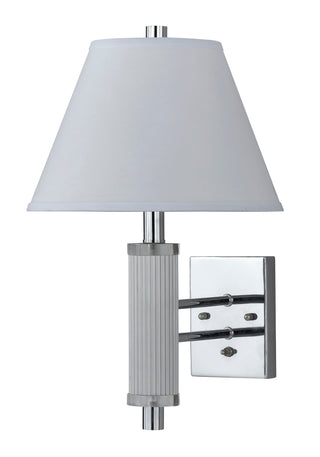 19" Tall Metal Wall Lamp in Chrome