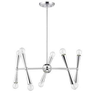 10-Light Chandelier in Chrome