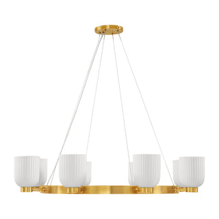 Isla Blanca 8-Light Chandelier in Warm Brass by Breegan Jane