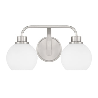 2-Light Bathroom Vanity Light in Brushed Nickel