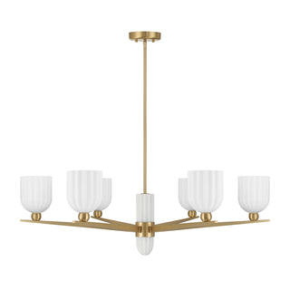 Collier 6-Light Chandelier in Warm Brass