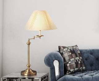 150W Swing Arm Table Lamp W/Mushroom Shade