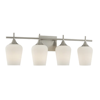 Octave 4-Light Bathroom Vanity Light in Satin Nickel