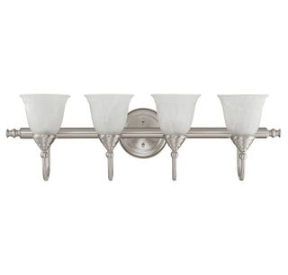 Brunswick 4-Light Bathroom Vanity Light in Satin Nickel