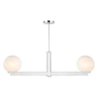 2-Light Linear Chandelier in Chrome