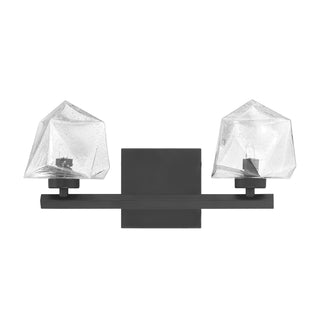 Castello 2-Light Bathroom Vanity Light in Matte Black