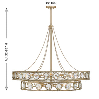 Cologne 12-Light Pendant in Opulent Gold