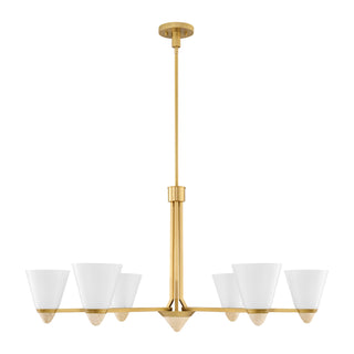 Kohlman 6-Light Chandelier in Warm Brass