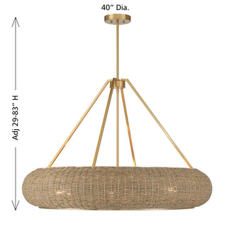 Gaia 6-Light Pendant in Warm Brass by Breegan Jane