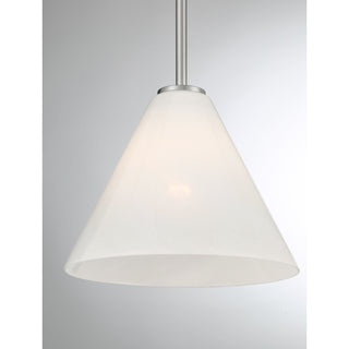 Blair 1-Light Mini-Pendant or Semi-Flush in Satin Nickel