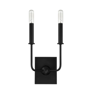 Avondale 2-Light Wall Sconce in Matte Black