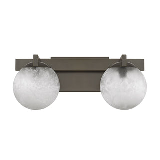 Darien 2-Light Bathroom Vanity Light in Mediterranean Bronze