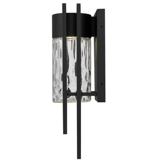 2 Step 15 Inch Outdoor Wall Sconce in Sand Black Finish