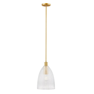 1-Light Pendant in Natural Brass