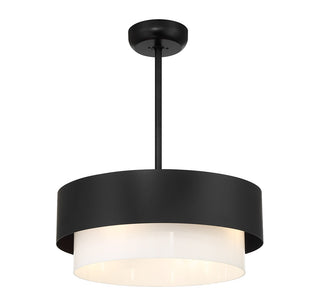 Diana 4-Light Fan D'Lier in Matte Black