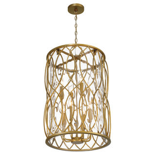 Snowden 8-Light Pendant in Burnished Brass