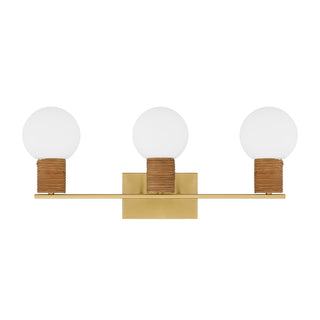 Jarrell 3-Light Bathroom Vanity Light in Warm Brass