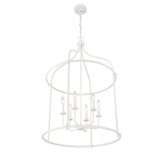 Brookstone 6-Light Pendant in Bisque White