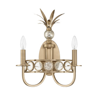 Hearst 2-Light Wall Sconce in Noble Brass