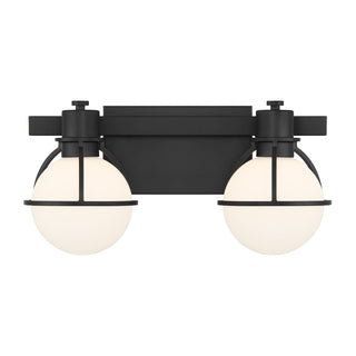 Pierce 2-Light Bathroom Vanity Light in Matte Black