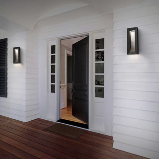 Paletto 28 Inch Outdoor Wall Sconce in Sand Black Finish
