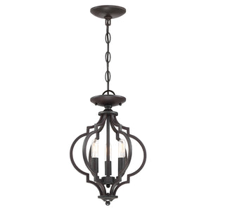 3-Light Convertible Semi-Flush or Pendant in Oil Rubbed Bronze