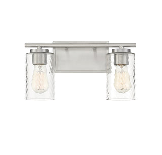 2-Light Bathroom Vanity Light in Brushed Nickel