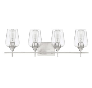 Octave 4-Light Bathroom Vanity Light in Satin Nickel
