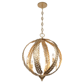 Atlas 6-Light Pendant in Grecian Gold by Breegan Jane