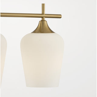 Octave 3-Light Bathroom Vanity Light in Warm Brass
