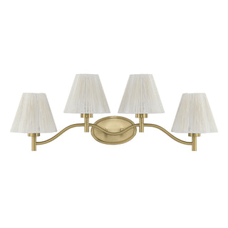 Rosa 4-Light Bathroom Vanity Light in Noble Brass by Breegan Jane