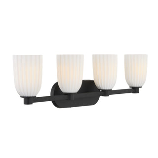 Baldwin 4-Light Bathroom Vanity Light in Matte Black