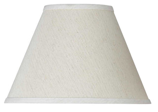 Round Hardback Linen Shade - Off White