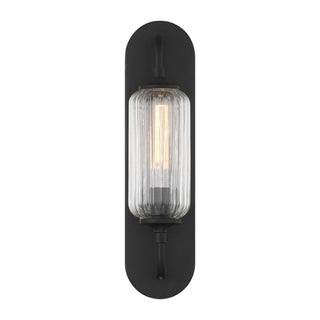 Holton 1-Light Wall Sconce in Matte Black