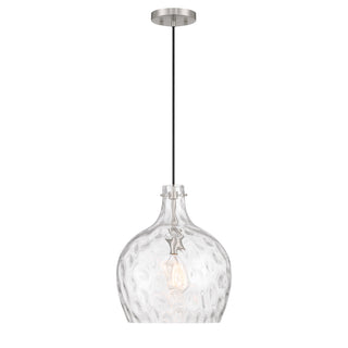 1-Light Pendant in Brushed Nickel