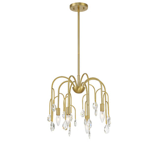 Anholt 4-Light Convertible Semi-Flush or Pendant in Noble Brass