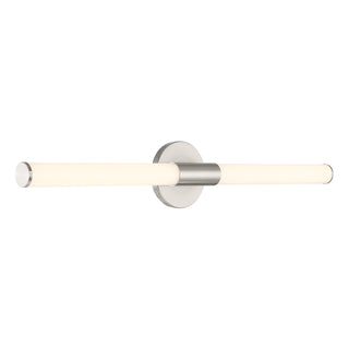 Connor 30" Mini Tube LED Cylinder Vanity Light in Satin Nickel