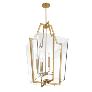 Farell 4-Light Pendant in Warm Brass