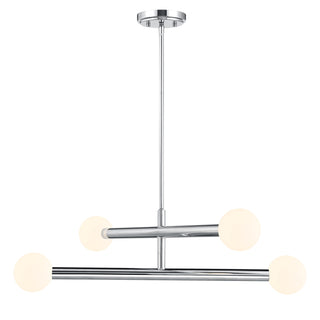 4-Light Chandelier in Chrome