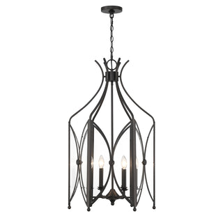 Enclave 6-Light Pendant in Black Tourmaline