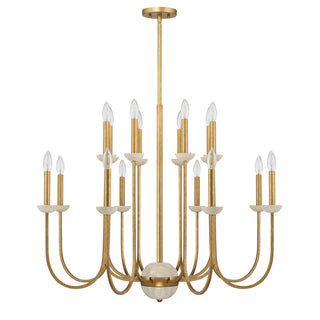 Oakhurst 16-Light Chandelier in Antique Gold