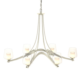 Oval Ribbon 6 Arm Chandelier