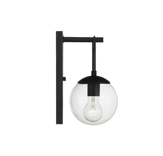 1-Light Outdoor Wall Lantern in Matte Black
