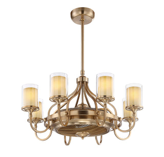 Etesian 8-Light Fan D'Lier in Burnished Russet