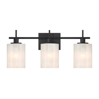 3-Light Bathroom Vanity Light in Matte Black