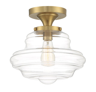 1-Light Ceiling Light in Natural Brass