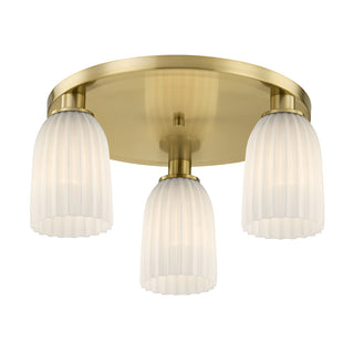 Baldwin 3-Light Flush Mount in Noble Brass