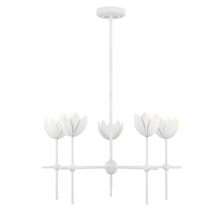 5-Light Chandelier in Bisque White