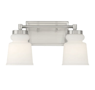 2-Light Bathroom Vanity Light in Brushed Nickel