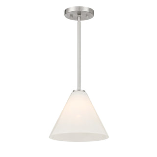 Blair 1-Light Mini-Pendant or Semi-Flush in Satin Nickel